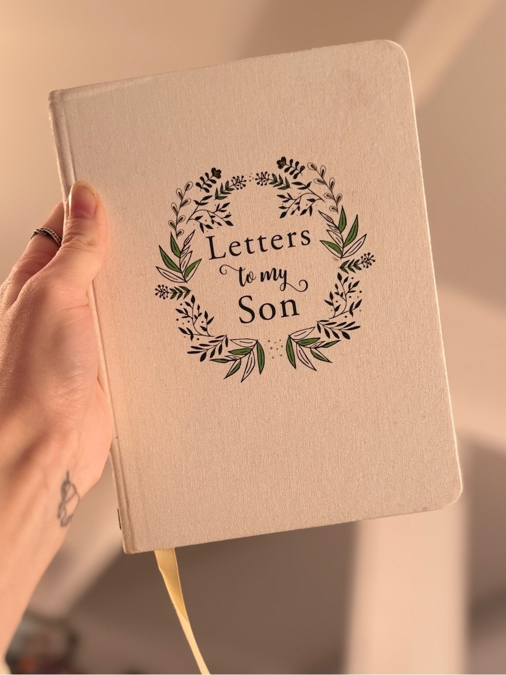 Letters to My Son Hardcover Journal — Cream Keepsake Notebook